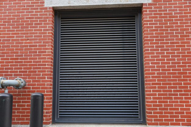 Stylish punched shutter installation